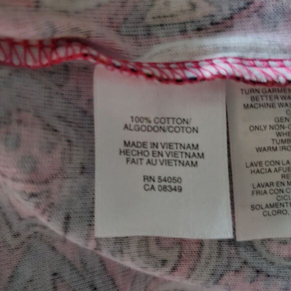 NWT Comfy Plus Sz 1X Kaleidoscope Print Jones New York Cotton Top Artsy Boho - Picture 8 of 9